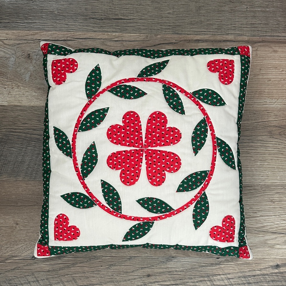 Vintage Floral Patchwork Pillow